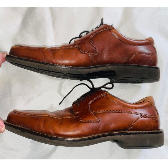 ECCO Helsinki 2.0 Brown Moc-Toe Oxford Comfort Shoes - Men's Size 47 (US 13)‎ - Picture 4 of 12